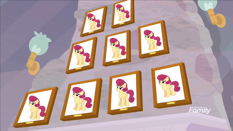 Size: 1280x720 | Tagged: safe, derpibooru import, edit, edited screencap, screencap, posey shy, pegasus, pony, non-compete clause, discovery family logo, employee of the month, female, image, mare, missing accessory, no glasses, png, smiling, vector