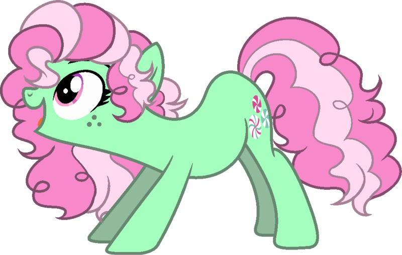 Size: 1078x684 | Tagged: safe, artist:maximumpiracy, derpibooru import, minty, pony, g3, g3 to g4, generation leap, image, png, simple background, solo, transparent background