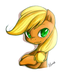 Size: 408x476 | Tagged: safe, artist:derpiihooves, derpibooru import, applejack, earth pony, pony, bust, colored pupils, female, goodest horse, image, mare, png, portrait, simple background, solo, transparent background