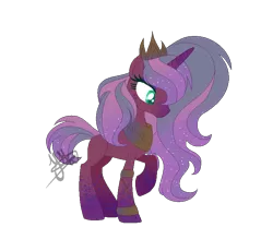 Size: 756x696 | Tagged: safe, artist:ponyworldspeedpaints, artist:strawberry-spritz, derpibooru import, oc, pony, unicorn, base used, crown, ethereal mane, horn, image, jewelry, offspring, parent:big macintosh, parent:princess luna, parents:lunamac, peytral, png, regalia, simple background, solo, starry mane, transparent background, unicorn oc