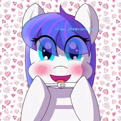 Size: 1000x1000 | Tagged: safe, artist:renoinstant's, derpibooru import, oc, oc:starry pappermint, pegasus, image, jpeg, pregnant, solo