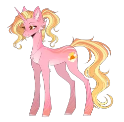 Size: 1406x1388 | Tagged: safe, artist:monogy, derpibooru import, luster dawn, pony, unicorn, cheek fluff, chest fluff, cute, ear fluff, female, image, lusterbetes, mare, png, redesign, simple background, smiling, solo, transparent background