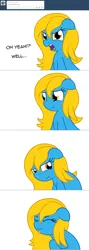 Size: 1280x3600 | Tagged: safe, artist:furrgroup, derpibooru import, oc, oc:internet explorer, pony, ask internet explorer, browser ponies, floppy ears, image, internet explorer, png, solo, tongue out