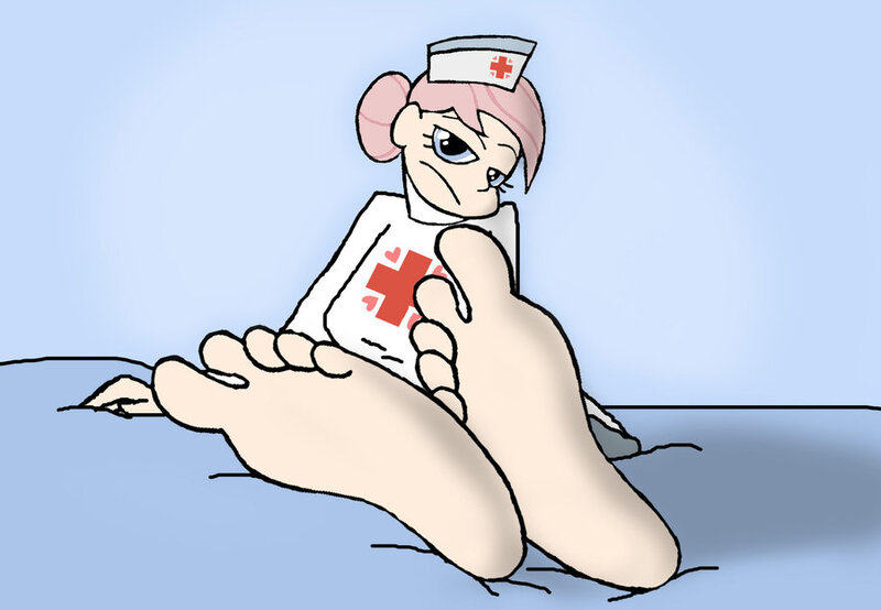 Size: 900x623 | Tagged: safe, artist:skullmandan, derpibooru import, nurse redheart, human, barefoot, feet, female, fetish, foot fetish, humanized, image, jpeg, soles, solo, toes