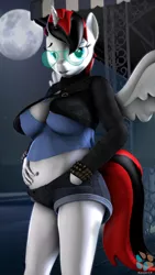 Size: 2160x3840 | Tagged: safe, artist:kasjer19, derpibooru import, oc, oc:vani, anthro, 3d, image, jpeg, pregnant, source filmmaker