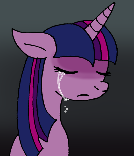 Size: 590x685 | Tagged: safe, artist:cmara, derpibooru import, twilight sparkle, twilight sparkle (alicorn), alicorn, pony, black background, crying, eyes closed, female, image, mare, png, sad, simple background, solo