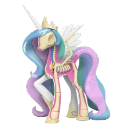 Size: 1000x1000 | Tagged: safe, derpibooru import, princess celestia, alicorn, pony, bone, dissectibles, freeny's hidden dissectibles, image, mighty jaxx, organs, png, simple background, solo, sun, transparent background