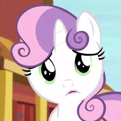 Size: 630x630 | Tagged: safe, derpibooru import, screencap, sweetie belle, pony, unicorn, appleoosa's most wanted, cropped, cute, diasweetes, female, filly, image, png, solo