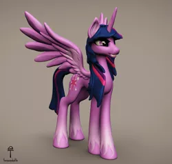 Size: 1515x1440 | Tagged: safe, artist:teonanakatle, derpibooru import, twilight sparkle, twilight sparkle (alicorn), alicorn, pony, 3d, image, png, solo