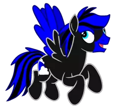Size: 1099x971 | Tagged: safe, artist:juliet-gwolf18, derpibooru import, oc, oc:blue moon, unofficial characters only, pegasus, pony, base used, image, male, open mouth, pegasus oc, png, simple background, smiling, solo, stallion, transparent background, two toned wings, wings