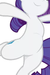 Size: 3128x4641 | Tagged: safe, artist:joey darkmeat, artist:tim015, derpibooru import, edit, vector edit, rarity, pony, unicorn, belly, bipedal, featureless crotch, image, pictures of bellies, png, simple background, smiling, solo, transparent background, vector