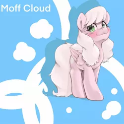 Size: 1536x1536 | Tagged: safe, artist:kurogewapony, derpibooru import, oc, oc:moff cloud, pegasus, pony, blushing, female, image, jpeg, looking at you, mare, smiling, solo