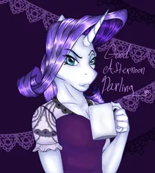 Size: 973x1080 | Tagged: safe, artist:sombershadows, derpibooru import, rarity, anthro, pony, unicorn, female, image, looking at you, mare, mug, png, solo