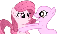 Size: 1254x663 | Tagged: safe, artist:muhammad yunus, derpibooru import, edit, oc, oc:annisa trihapsari, unofficial characters only, earth pony, pony, bald, base, base used, female, image, mare, not rarity, open mouth, pink body, pink hair, png, show accurate, simple background, transparent background, vector