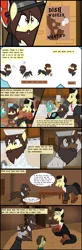 Size: 3576x10856 | Tagged: safe, artist:mr100dragon100, derpibooru import, earth pony, pony, comic:new beginnings and new friends, adam (frankenstein monster), clothes, comic, dark forest au's dr. jekyll and mr. hyde, dark forest au's matthew, dishwasher, griffin (character), image, male, png, pointy ponies, reading, stallion