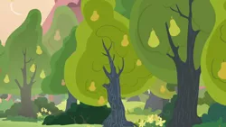 Size: 1280x720 | Tagged: safe, derpibooru import, screencap, the perfect pear, background, image, no pony, pear tree, png, scenic ponyville, tree