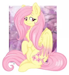 Size: 3190x3456 | Tagged: safe, alternate version, artist:nightydream, derpibooru import, fluttershy, pegasus, pony, alternate eye color, image, png, solo