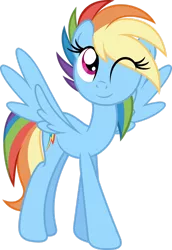 Size: 1280x1864 | Tagged: safe, artist:fuzzybrushy, derpibooru import, rainbow dash, pegasus, pony, alternate hairstyle, female, g4.5 to g4, image, long neck, png, simple background, solo, transparent background, vector