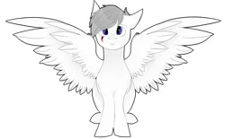 Size: 3114x1926 | Tagged: safe, artist:toptian, derpibooru import, oc, oc:light knight, unofficial characters only, pegasus, pony, image, pegasus oc, png, simple background, solo, spread wings, white background, wings