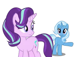 Size: 1117x821 | Tagged: safe, artist:stardustsentryyt105, derpibooru import, starlight glimmer, trixie, image, png, simple background, transparent background