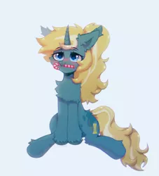 Size: 1548x1707 | Tagged: safe, artist:astralblues, derpibooru import, oc, oc:maple parapet, pony, unicorn, blushing, candy, candy cane, chest fluff, cute, ear fluff, fluffy, food, hoof fluff, image, leg fluff, png, shy, sitting, solo