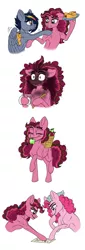 Size: 711x2097 | Tagged: safe, artist:celestial-rainstorm, derpibooru import, pinkie pie, oc, oc:cherry chimichanga, oc:jetstream, pony, apple, food, image, jpeg, offspring, parent:cheese sandwich, parent:pinkie pie, parent:rainbow dash, parent:soarin', parents:cheesepie, parents:soarindash