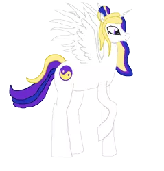 Size: 1002x1047 | Tagged: safe, artist:mlp-headstrong, derpibooru import, oc, oc:pristine, unofficial characters only, alicorn, pony, alicorn oc, horn, image, png, simple background, solo, transparent background, wings