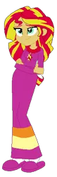 Size: 177x544 | Tagged: safe, alternate version, artist:cartoonmasterv3, derpibooru import, sunset shimmer, human, equestria girls, rainbow rocks, alternate design, alternate universe, clothes, humanized, image, long dress, long skirt, nightgown, pajamas, png, skirt, solo