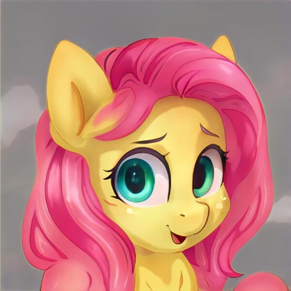 Size: 1024x1024 | Tagged: safe, artist:thisponydoesnotexist, derpibooru import, machine learning generated, pony, blushing, cute, image, jpeg, neural network, not fluttershy, open mouth