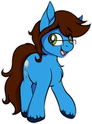 Size: 364x490 | Tagged: safe, artist:notetaker, derpibooru import, part of a set, oc, oc:daudaen, unofficial characters only, earth pony, pony, glasses, image, male, png, simple background, transparent background