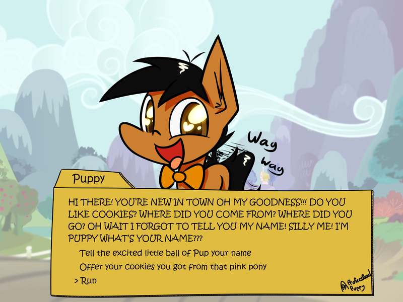 Size: 4000x3000 | Tagged: safe, artist:professionalpuppy, derpibooru import, oc, oc:puppy, unofficial characters only, earth pony, bowtie, dating sim, image, png, solo