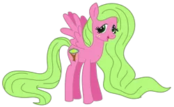 Size: 1115x692 | Tagged: safe, artist:evergreen2024, derpibooru import, oc, oc:ever spring, unofficial characters only, pegasus, pony, cutie mark, female, filly, freckles, green mane, happy, image, lidded eyes, long mane, long tail, offspring, open mouth, parent:big macintosh, parent:fluttershy, parents:fluttermac, pegasus oc, pink coat, png, smiling, solo, wings