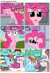 Size: 868x1272 | Tagged: safe, artist:dziadek1990, derpibooru import, edit, edited screencap, screencap, pinkie pie, rainbow dash, twilight sparkle, oc, earth pony, pegasus, pony, unicorn, comic:ponies and d&d, a friend in deed, baby cakes, wonderbolts academy, yakity-sax, bipedal, comic, conversation, crying, dialogue, dungeons and dragons, emote story:ponies and d&d, floppy ears, image, pen and paper rpg, pinkamena diane pie, png, rpg, screencap comic, slice of life, tabletop game, text, unicorn twilight