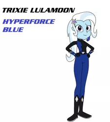 Size: 1476x1632 | Tagged: safe, artist:cam-and-sister-paint, derpibooru import, trixie, equestria girls, blue ranger, image, png, power rangers, power rangers hyperforce