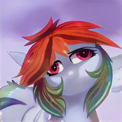 Size: 1024x1024 | Tagged: safe, artist:thisponydoesnotexist, derpibooru import, machine learning generated, derp, image, jpeg, neural network, neural network abomination, not rainbow dash, solo