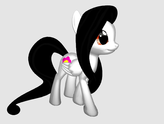 Size: 656x499 | Tagged: safe, artist:sachidashie, derpibooru import, oc, oc:flower bliss, unofficial characters only, pegasus, pony, 3d, gray background, image, pegasus oc, png, simple background, solo, wings