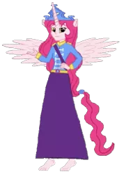 Size: 425x597 | Tagged: safe, artist:loomytyranny, derpibooru import, princess amore, alicorn, hybrid, equestria girls, 1000 hours in ms paint, amorecorn, barefoot, canada, crown, feet, image, jewelry, monarch, monarchy, png, ponytail, regalia, snowflake amore, tyrant, wings