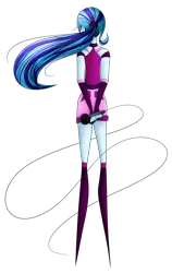 Size: 1833x2897 | Tagged: safe, artist:mywasasi, derpibooru import, sonata dusk, equestria girls, clothes, from behind, image, knee high boots, microphone, png, ponytail, shorts, simple background, skinny legs, solo, transparent background