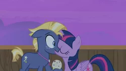 Size: 1280x720 | Tagged: safe, artist:alexander-crystal, derpibooru import, edit, edited screencap, screencap, star tracker, twilight sparkle, twilight sparkle (alicorn), alicorn, pony, once upon a zeppelin, female, image, kissing, male, png, shipping, straight, twitracker