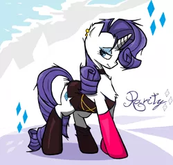 Size: 1528x1456 | Tagged: safe, artist:sallycars, derpibooru import, rarity, unicorn, clothes, ear piercing, image, mspaintponies, piercing, png, solo