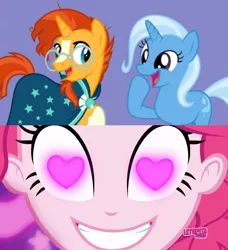 Size: 852x936 | Tagged: safe, derpibooru import, pinkie pie, sunburst, trixie, coinky-dink world, eqg summertime shorts, equestria girls, female, heart eyes, image, male, meme, pinkie's eyes, png, shipping, straight, trixburst, wingding eyes