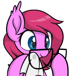 Size: 2000x2041 | Tagged: safe, artist:15.1.14, derpibooru import, oc, oc:cheery bell, unofficial characters only, bat pony, pony, bat pony oc, bat wings, glasses, image, png, simple background, solo, transparent background, wings
