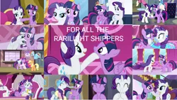 Size: 1280x720 | Tagged: safe, derpibooru import, edit, edited screencap, editor:quoterific, screencap, applejack, opalescence, pinkie pie, rainbow dash, rarity, twilight sparkle, twilight sparkle (alicorn), alicorn, cat, earth pony, pegasus, pony, unicorn, dragon dropped, equestria girls, equestria girls (movie), friendship university, gauntlet of fire, it isn't the mane thing about you, rarity's biggest fan, simple ways, the crystal empire, the saddle row review, the ticket master, three's a crowd, what about discord?, spoiler:interseason shorts, alternate hairstyle, applejack's hat, big crown thingy, canterlot, carousel boutique, clothes, collage, cowboy hat, disguise, duo, duo female, element of magic, eyepatch, eyes closed, fainting couch, female, food, gritted teeth, hat, holding hooves, hoof on chin, hooves on cheeks, hug, ice cream, image, jewelry, jpeg, lesbian, looking up, mare in the moon, moon, open mouth, plainity, rarilight, rarity for you, regalia, robe, school of friendship, shipping, shocked, sitting, teeth, train station, twilight's castle, unicorn twilight, walking