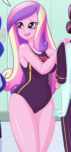 Size: 804x1707 | Tagged: suggestive, artist:rapps, derpibooru import, princess cadance, princess luna, principal abacus cinch, equestria girls, big breasts, breasts, busty princess cadance, cameltoe, clothes, competition swimsuit, cougar, cropped, crystal prep academy competition swimsuit, curvy, dean cadance, female, high school swimsuit, image, legs together, locker room, offscreen character, one-piece swimsuit, png, school swimsuit, shadowbolts swimsuit, sideass, solo, solo female, swimsuit, thick, thighs, towel, vice principal luna, wide hips, wondercolts swimsuit