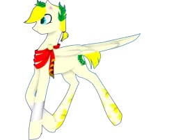 Size: 2721x2204 | Tagged: safe, artist:riariirii2, derpibooru import, oc, unofficial characters only, pegasus, pony, clothes, image, laurel wreath, pegasus oc, png, scarf, simple background, solo, transparent background, wings