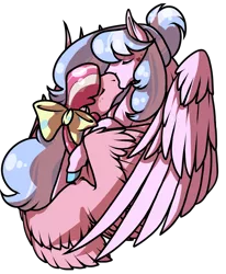 Size: 1024x1241 | Tagged: safe, artist:oneiria-fylakas, derpibooru import, oc, unofficial characters only, pegasus, pony, bust, female, image, kissing, mare, png, portrait, simple background, transparent background