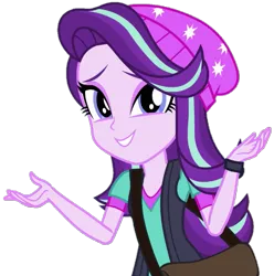 Size: 695x700 | Tagged: safe, artist:thebar, derpibooru import, starlight glimmer, equestria girls, mirror magic, spoiler:eqg specials, background removed, bag, beanie, cute, female, glimmerbetes, hat, image, png, simple background, solo, transparent background, watch, wristwatch, ¯\(ツ)/¯