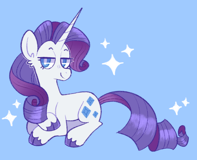 Size: 640x520 | Tagged: safe, artist:bumblesnail-art, derpibooru import, rarity, pony, unicorn, blue background, cloven hooves, ear fluff, female, image, lidded eyes, lying down, mare, png, prone, simple background, solo, unshorn fetlocks