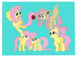 Size: 2726x2022 | Tagged: safe, artist:squipycheetah, derpibooru import, part of a set, fluttershy, bat pony, pegasus, pony, bats!, the last problem, bat ponified, buckball, cute, element of kindness, fangs, female, filly, filly fluttershy, flutterbat, flying, folded wings, happy, hug, image, mare, multeity, nervous, older, older fluttershy, png, race swap, raised hoof, self paradox, self ponidox, shy, shyabates, shyabetes, simple background, smiling, so much flutter, teal background, time paradox, wings, younger, younger fluttershy