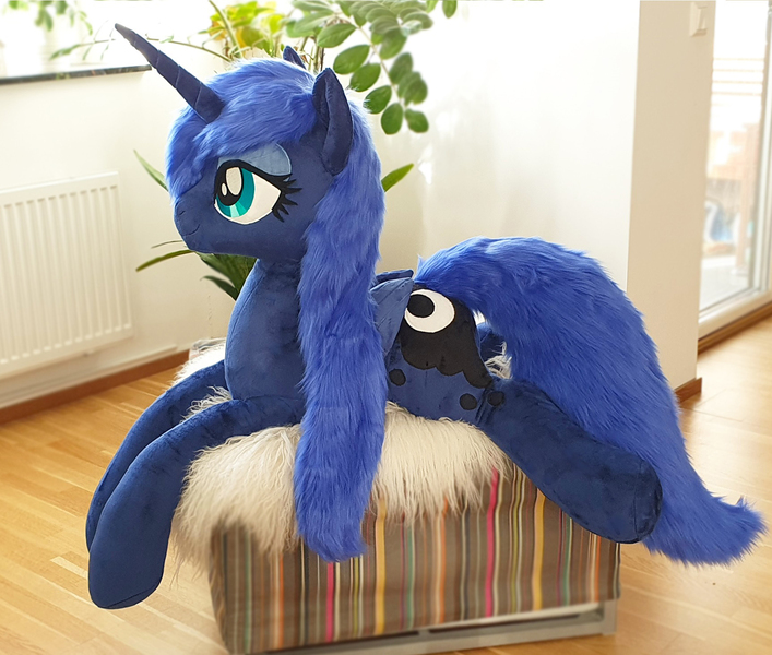 Size: 1724x1464 | Tagged: safe, artist:epicrainbowcrafts, derpibooru import, princess luna, pony, image, irl, jpeg, life size, photo, plushie, solo